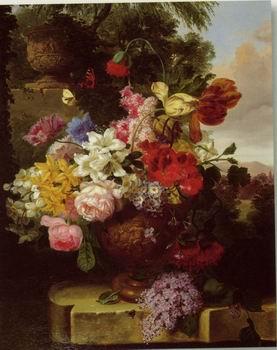 unknow artist Floral, beautiful classical still life of flowers.097